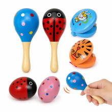 6-Piece Maracas Set, Wooden Musical Instruments with Egg Shakers, Wooden Maracas Set, Musical Instruments For Students, Rhythm Activities, Party Cele