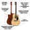 Fender Fender CD-60SCE Dreadnought Acoustic Electric Guitar, Natural 2