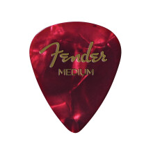 Fender Premium Celluloid Guitar Picks 351 Shape, Stocking Stuffers, Guitar Accessories, Red Moto, Medium, 12-Pack