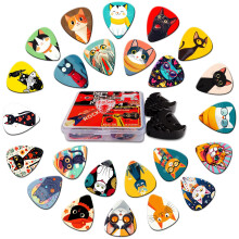 Guitar Picks 24 Pcs,Medium Guitar Pick Variety Pack with Pick Holder(Cat-2)