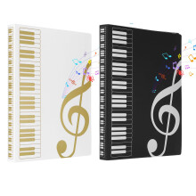 Sheet Music Folder 2 Pack, 80 Pages Sheet Music Organizer for A4 Size, 180 Flat Opening Music Folder, Non-Reflective Music Binder for Choir Piano Pe