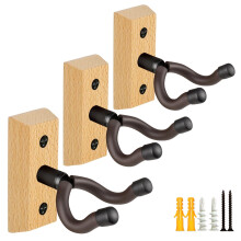 MUSO 3 Pack Guitar Wall Mount, Guitar Hanger, U-Shaped Guitar Wall Hanger Mount, Guitar Holder Hook Wall Mount Guitar Accessories for Acoustic, Elect