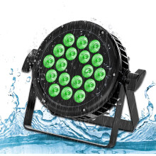 HOLDLAMP RGBW Waterproof Par Light IP65,18 LED Par Lamps DMX512 Stage Lights with 105cm Power Cord DJ Light Effects for Wedding Club Party Concert Ba