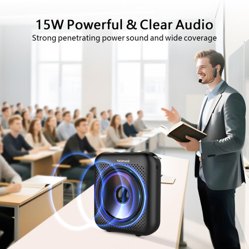 Norwii Wireless Voice Amplifier for Teachers, Portable Bluetooth Speaker 2