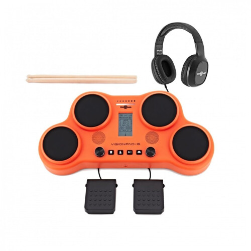 VISIONPAD-6 Tabletop Electronic Drum Kit 4 Pads, 2 Pedals and Drumsticks