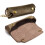 TUFF LUV Rustic Leather Standard Harmonica Case - Belt Loop, Brown 1