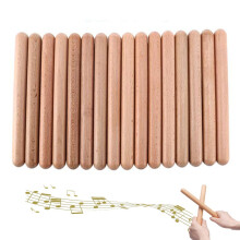 Smallterm 8 Pairs Rhythm Sticks Percussion Instrument Classical Wood Claves Musical Percussion Instrument Natural Hardwood Teaching Aids For Early Ed