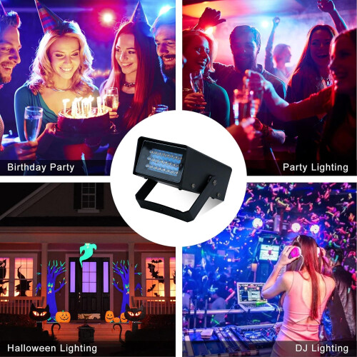 WIOSOUL Mini Strobe Light,DJ Disco LED Party Effect Lamp (White) 2