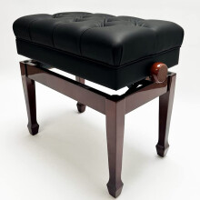 SYMPHONY Adjustable Piano Stool With Book Storage (Polished Walnut)