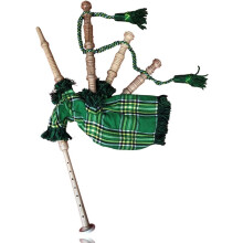 MCWILLIAMS Bagpipe, Mini Miniature Authentic Mini Bagpipe – Learn and Play Scottish Music (IRISH GREEN)