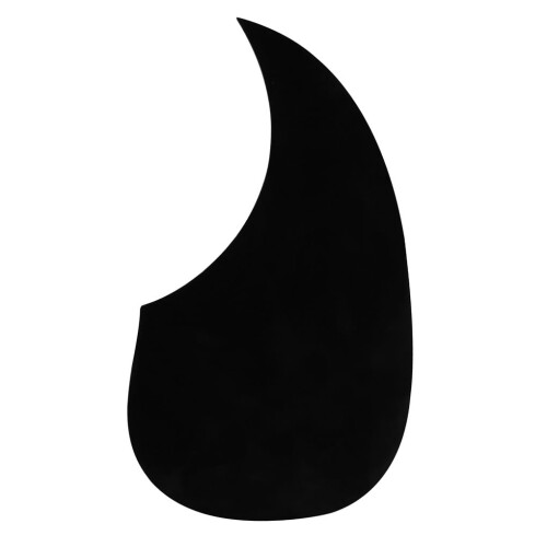 FLEOR Acoustic Guitar Pickguard Comma Shape Self-adhesive Celluloid Material Scratch Plate，Black