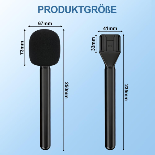 HX-pyahgtv Handheld Microphone Adapter for DJI Mic Mini,with Foam Mic Cover 1