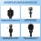 HX-pyahgtv Handheld Microphone Adapter for DJI Mic Mini,with Foam Mic Cover 4