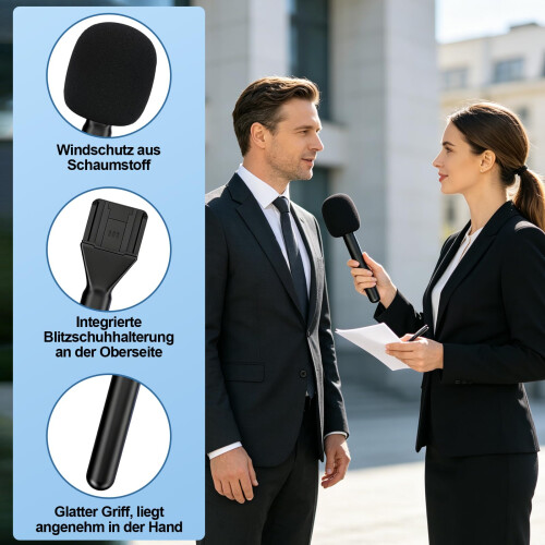 HX-pyahgtv Handheld Microphone Adapter for DJI Mic Mini,with Foam Mic Cover 2