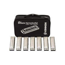Hohner 1501/7 Bluesband 7 Pack Harmonicas with Case