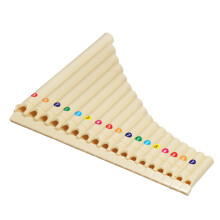 rayzm Panpipes, 18 Note Pan Flute for Beginners, C Key Right-Handed ABS Plastic Tenor Flute with 2 Removable Pipes, Bright Tone, Portable & Durable M