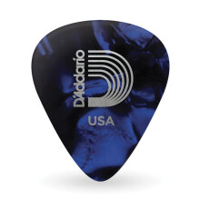 D'Addario Celluloid Guitar Picks - Acoustic & Electric - Natural Feel, Warm Tone - Blue, Medium, 100-pack
