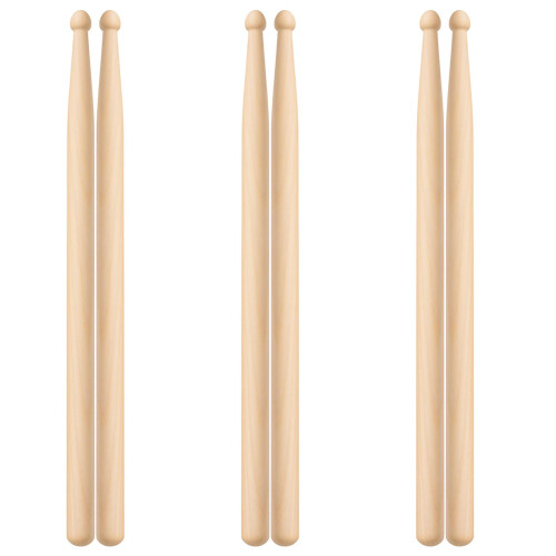 3 Pairs Drum sticks 5A, Modern Drumsticks for Drums