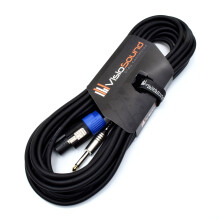 Rean Twist-Lock Male Speakon to Jack Lead PA Speaker Amp Cab Cable (10m)