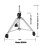 Gibraltar Drum Throne base B9608S, double braced, low model, Black 2