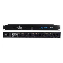 SUZLAZYR Professional Feedback Suppressor, Microphone Anti-Howling Feedback Frequency Shifter Audio Processor for Stage and KTV,6in6out