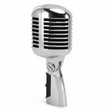 SENECESLI Vintage Dynamic Vocal Microphone, Retro Style with Self Tensioning Swivel Rack, Zinc Alloy, Cardioid Polar Pattern, 50-18KHz Frequency Resp