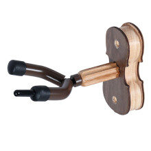 OFKPO Wooden Violin Wall Hanger with Soft Rubber Protector, Adjustable Instrument Hook for Violin Display, Storage In Music Room and Bedroom