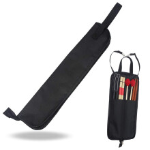 Xrten Drum Stick Bag, Custodia Impermeabile 600D Per Bacchette, Con Tracolla Black