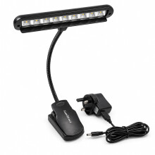 SumDirect Clip-on Installable Batteries LED Music Stand Light with Adapter