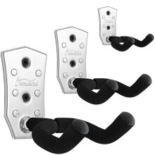 Onmiwod Guitar Wall Mount 3 Pack, Silver Metal Guitar Hanger, V-Shaped Guitar Wall Hangers Mount, Guitar Holder Hook Stand Wall for Acoustic, Electri