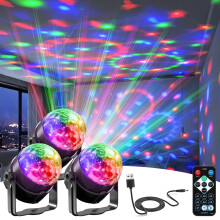 EluDizko Disco Party Light, DJ Stage Light, with Remote Control 3pack