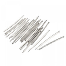 sourcing map Electric Guitar Fret Wire Guitar Fretboard 24 Fret 2.4mm Silver Tone for Guitar Fingerboard Replacement, Pack of 24
