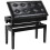 Clevich Double Piano Stool Adjustable 48-58 with Storage,Piano Bench 1