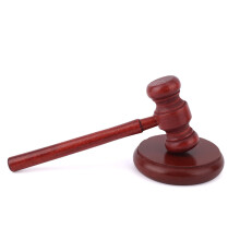 Wooden Gavel and Sound Block Set, Handcrafted Court Judge Gavel Auction Hammer for Lawyers & Judges Professional Desk Accessory Student Mock Trial &