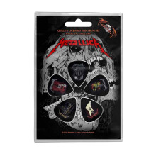 Metallica Plectrum Pack Guitars Band Logo Official 5 Pack Guitar Picks 5 x 2.5cm diameter