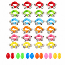 LDHHYH 48 Pack Wrist Jingle Bells, 6 Colours Band Wrist Bells