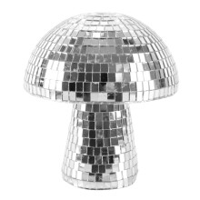 Gurtt Silver Disco Mushroom Decor - Mirror Disco Ball Decoration for Home, Stage Props, Christmas