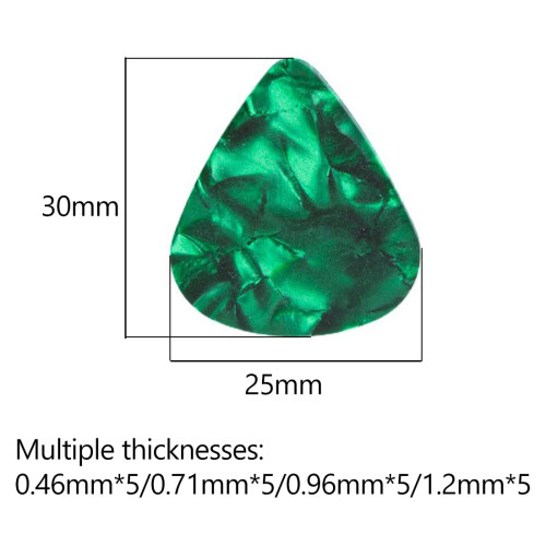 Guitar Picks, 36 Pcs, 3 Different Thickness, Colorful Celluloid 1