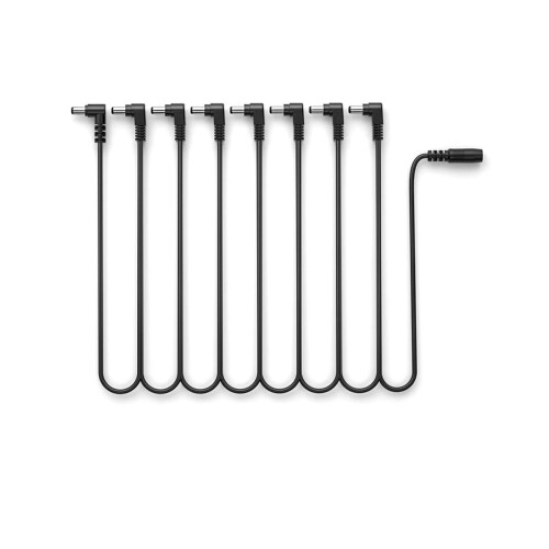 RuiJOTWAT 9V DC 8 Way Bend Angle Plug Daisy Chain Power Cable for Guitar Pedals