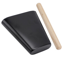 6 Inch Metal Cowbell with Wooden Stick, Mallet Percussion Cow Bells Noise Maker Musical Handheld Kit Percussion Instrument CowBell, Drum Set Instrume