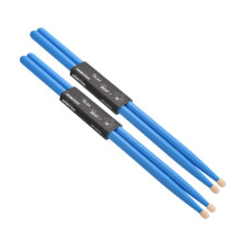 sourcing map 2 Pair Maple Wood Drumstick Anti Slip Handle Grips 5A Blue Classic Drum Stick Wood Tip for Drumming Musical Instrument Percussion