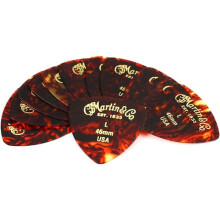 MARTIN Guitar Picks - Standard 346 FauxTortoise .46 Plectrum - 12 Pack (18A0052)