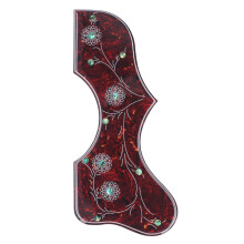 Acoustic Guitar Pickguard, 2.5mm Thick Celluloid Anti Scratch Self Adhesive Guard Plate for Beginners Professionals Live Performance Practice Travel