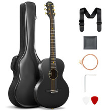 CAHAYA Carbon Fiber Acoustic Guitar 38 Inch Composite OM Body Waterproof
