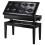 MAMIZO Piano Stool Adjustable Duet Piano Bench with Storage, Gloss Black 1