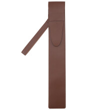 CALFOVERA PU Leather Drumstick Bag Portable Drum Stick Holder Brown Leather Drumstick Storage Carrying Case Pouch Handbag with Detachable Wrist Strap