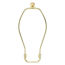 PATIKIL 9 Inch Lamp Harp Kit with 17.5mm Solid Brass Ball Finial, 1 Set Heavy Duty Bracket with Standard Saddle & Finial Detachable Shade Holder for