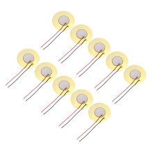sourcing map 10Pcs Piezoelectric Discs 50mm Acoustic Pickup Transducer Microphones Trigger Buzzer Drum Guitar