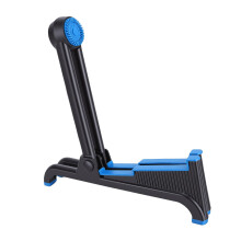 A Shape Guitar Stand Foldable Non Slip Base for Basses and Violins Portable Guitar Stand for Travel Nylon TPU (Black Blue)