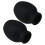 Mxfans 4Pcs Black Rubber Oval Drumstick Silent Practice Tips 2